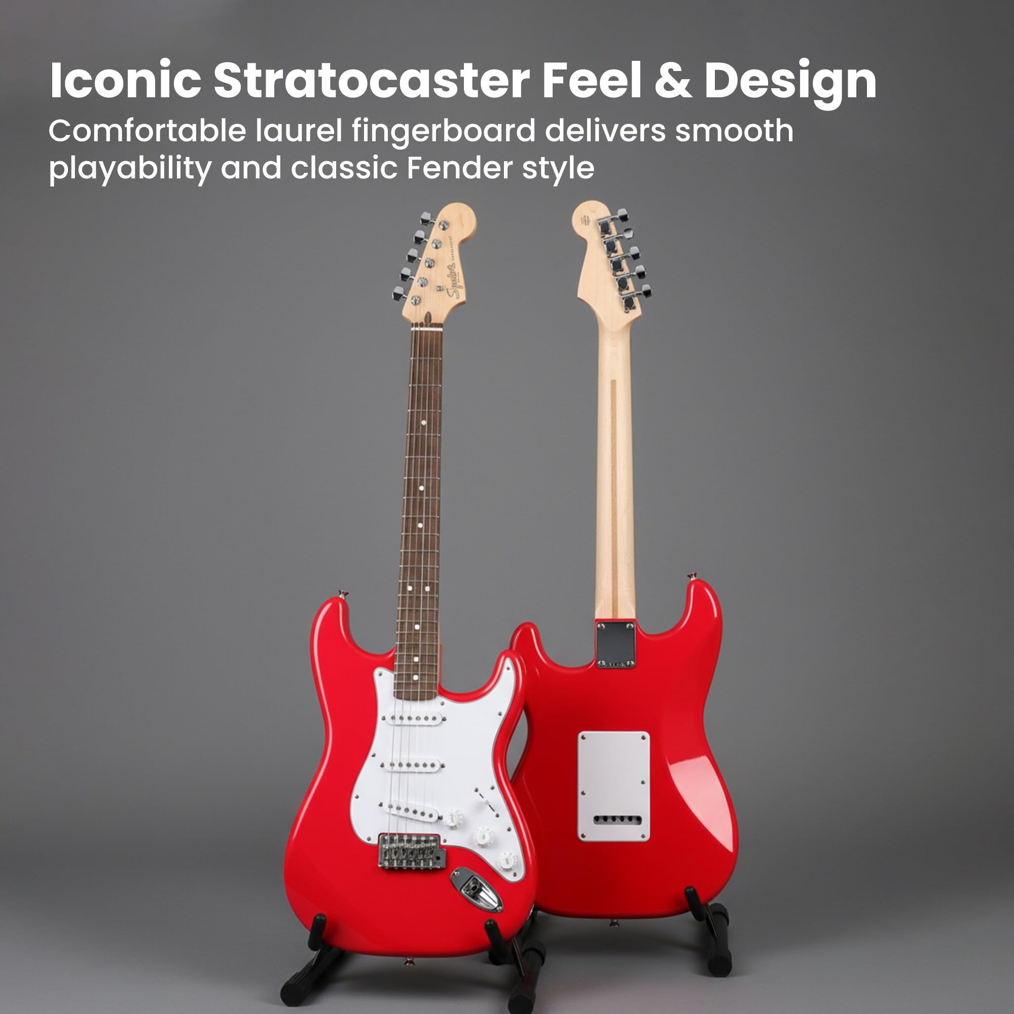 Amazon.com: Fender Squier Stratocaster - Torino Red Bundle with